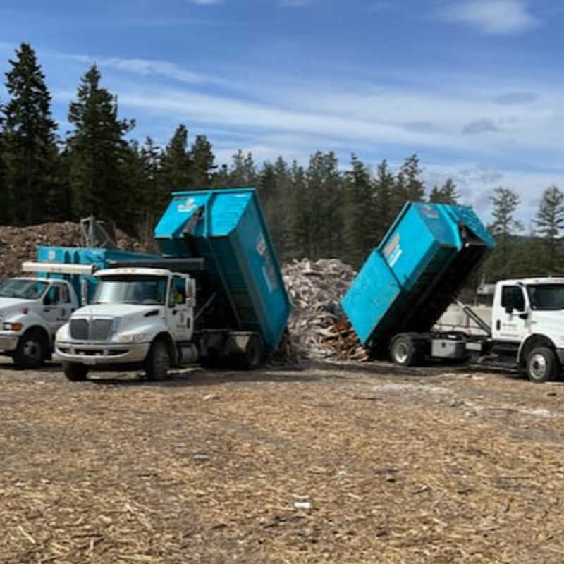 Bin Boyz 3 Trucks doing dropoff in Penticton 2023